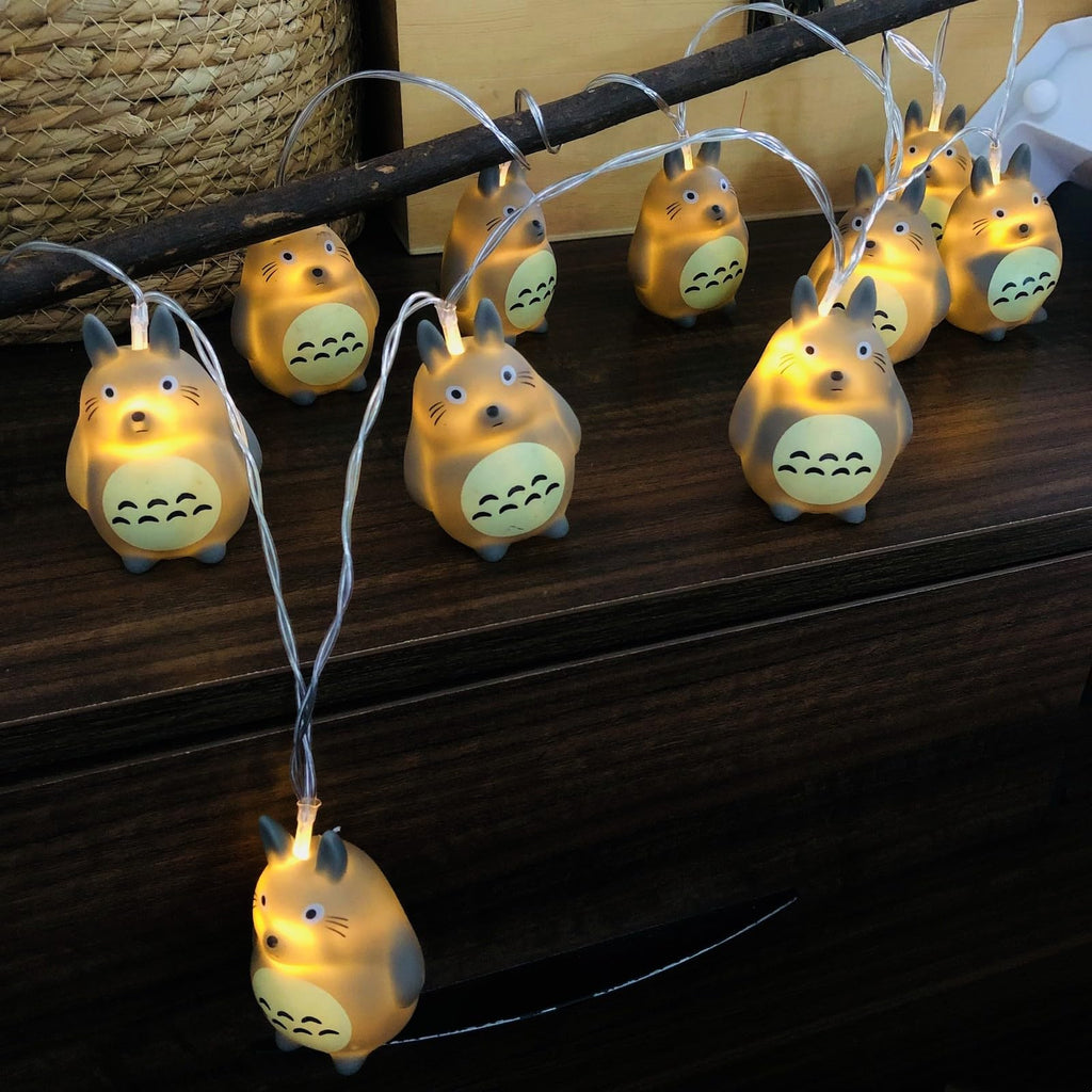 Sezrgiu Cute Cat Light 1.65m 10LED Cat Night Light Chinchilla String Lights Battery Powered for Kid's Bedroom Birthday Christmas Holiday Decoration (Grey Cat)