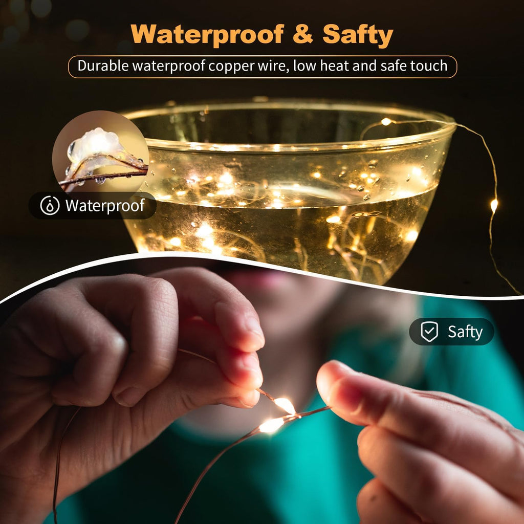 Skiennix 30 Pack LED Fairy Lights - 7FT Waterproof Mini Twinkle String Lights | Battery Operated Warm White for Christmas & Parties