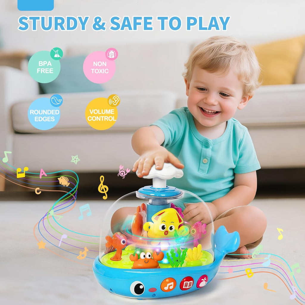 Skiennix Musical Aquarium Baby Toy - Early Learning Sound & Light Features | 6-12 Months