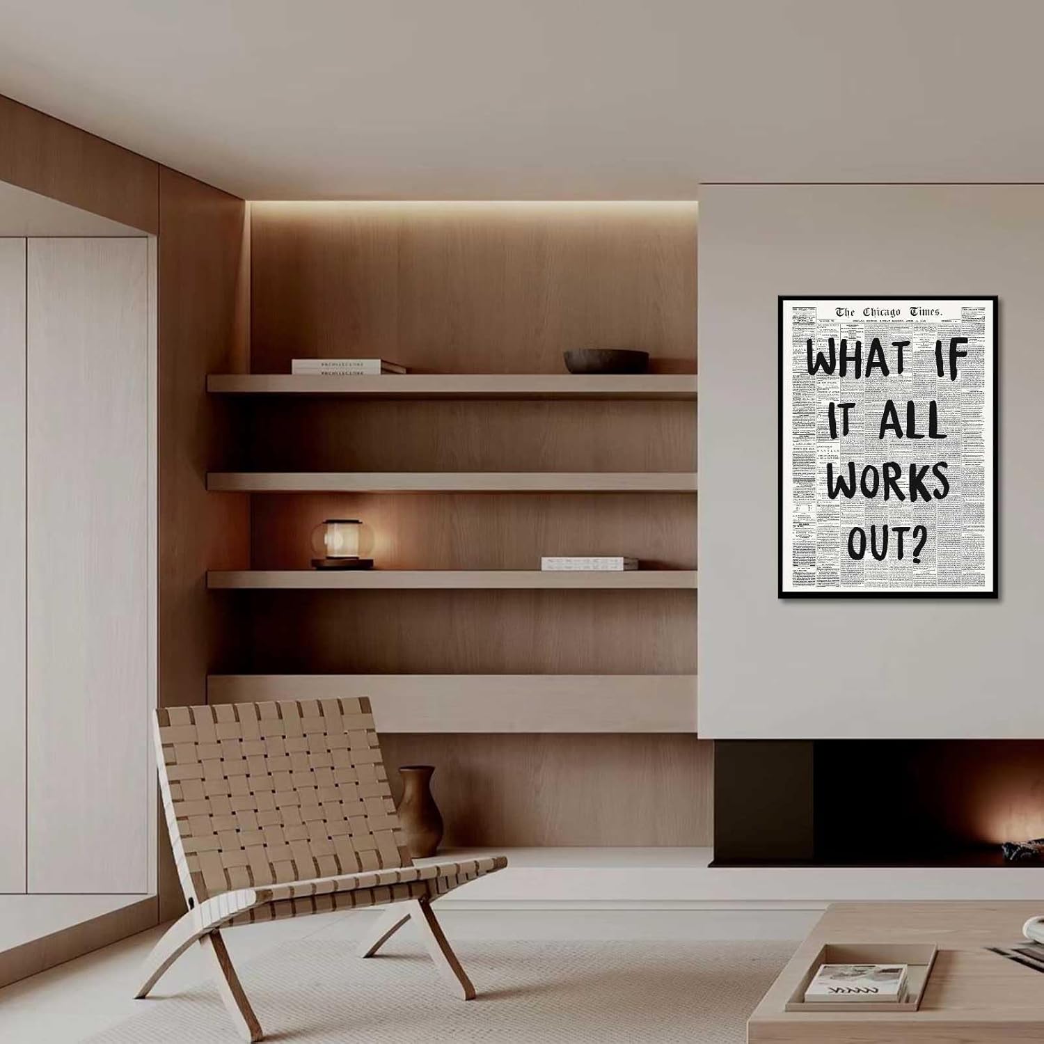 Regine Switzerland Vintage Newspaper Canvas Wall Art - Minimalist Poster for Living Room & Bedroom | 12x16in Unframed