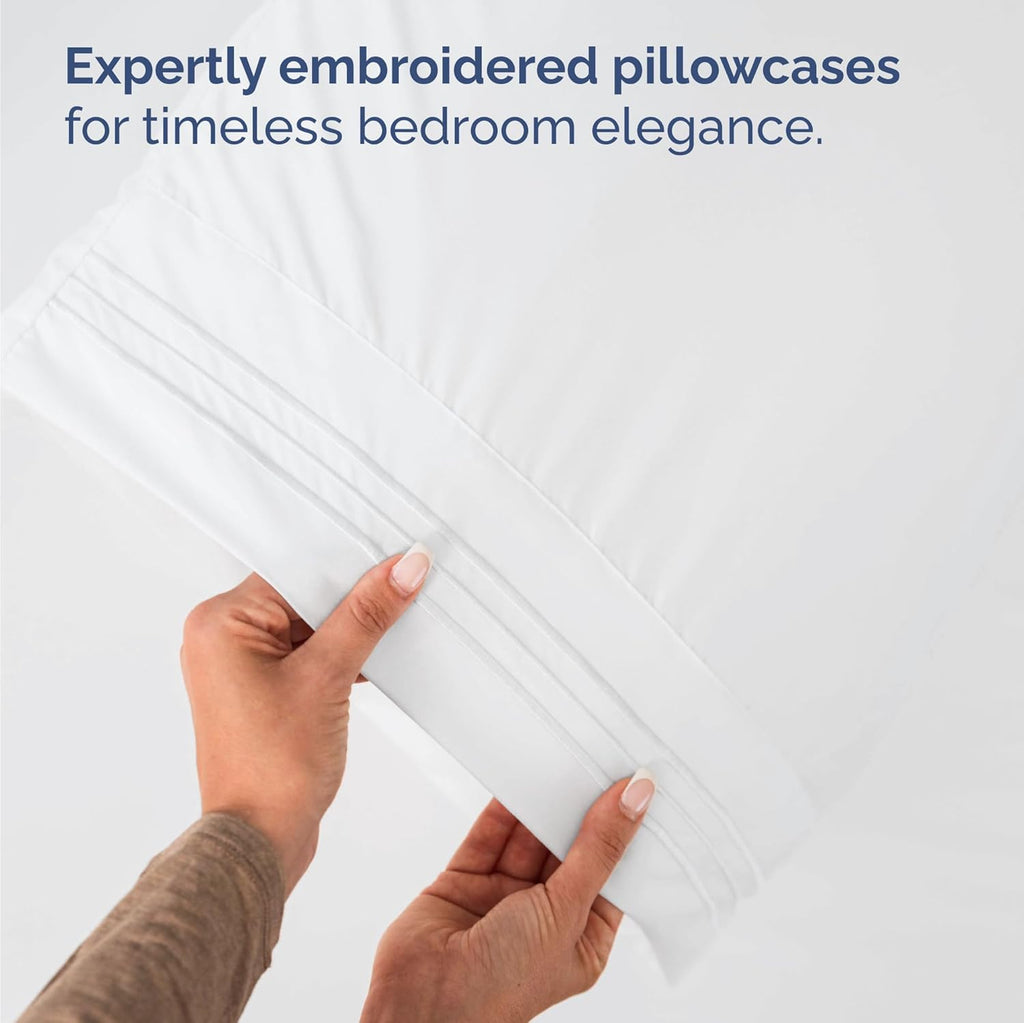 Skiennix Twin XL Sheet Set - 16 Complete Deep Pocket Bedding Sets | Breathable, Cooling & Wrinkle-Free - White