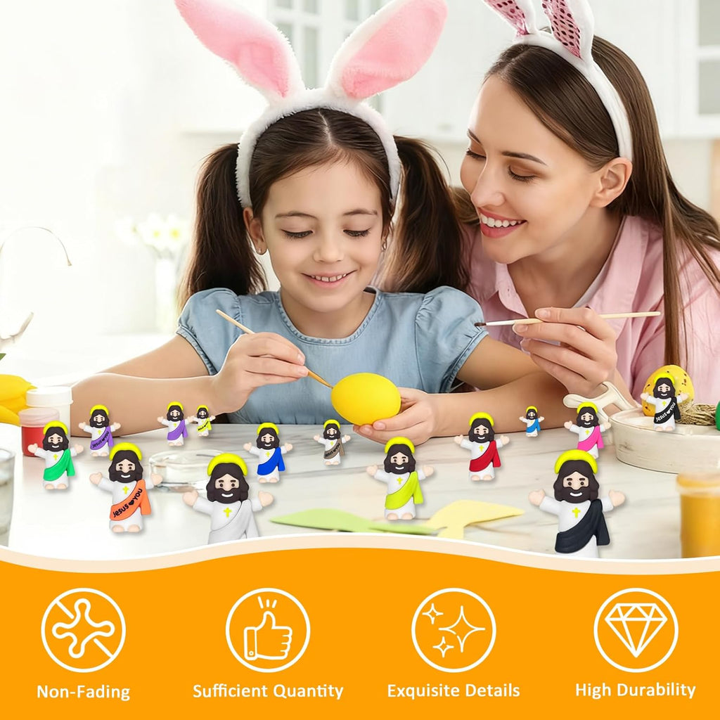 Mini Jesus Figurines by 110PCS - Perfect Easter Egg Stuffers & Religious Party Favors | 2 Styles