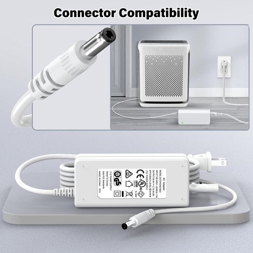 24V Air Purifier Charger Replacement Compatible with Levoit Vital 200S, Power Cord AC Adapter for LEVOIT Vital 200S Smart True HEPA Air Purifier LAP-V201S-WUS LAP-V201S-AUSR LAPV201SWUS LAPV201SAUSR