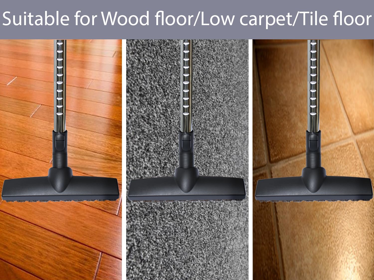 for Miele, Horse Hair Vacuum Brush Attachments with Wheels Compatible with Miele C1, C2, C3 - Vacuum Cleaner Attachments for Carpet, Tile Hard Floors - 1-3/8 Inch Hardwood Floor Vacuum Attachment