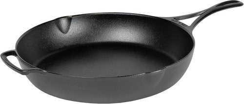 Lodge Blacklock 12" Cast Iron Skillet - Triple Seasoned - Lightweight & Easy Cleanup Cookware