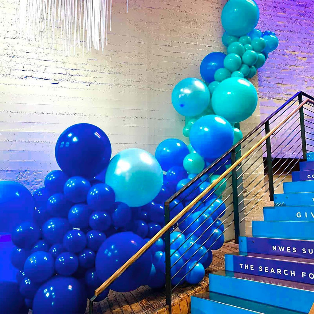 PartyWoo Royal Blue Balloons - 127-Piece Arch Kit for Baby Shower & Graduation | 5-18 Inch Sizes