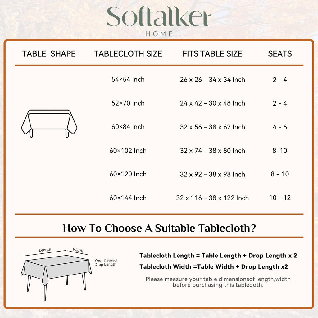 Softalker Outdoor Table Cloth Rectangle 70x52 Inch Sage Green Spring Tablecloths Linen Textured Stain and Wrinkle Resistant Decorative Dining Table Cover Waterproof for Easter,Party,Birthday,Coffee