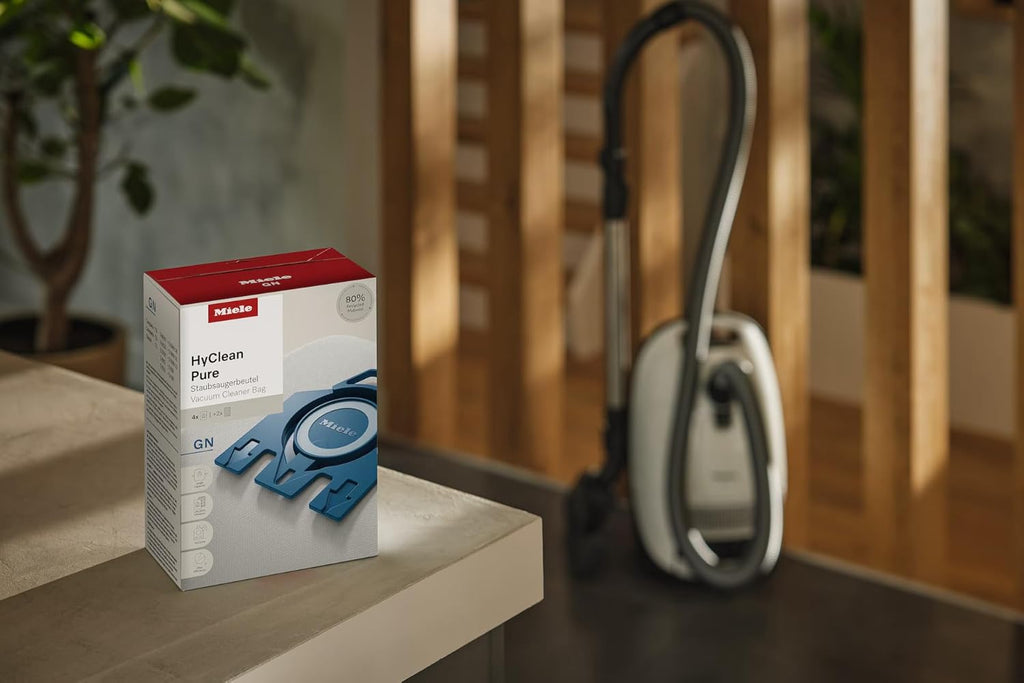 Miele HyClean 3D Efficiency GN Vacuum Cleaner Bags - Pack of 4 for Miele Bagged Vacuums | White