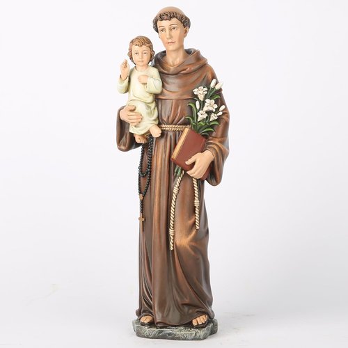 Buildclassic St. Anthony Statue with Infant Jesus - Blessed Religious Gift, 10" Renaissance Décor