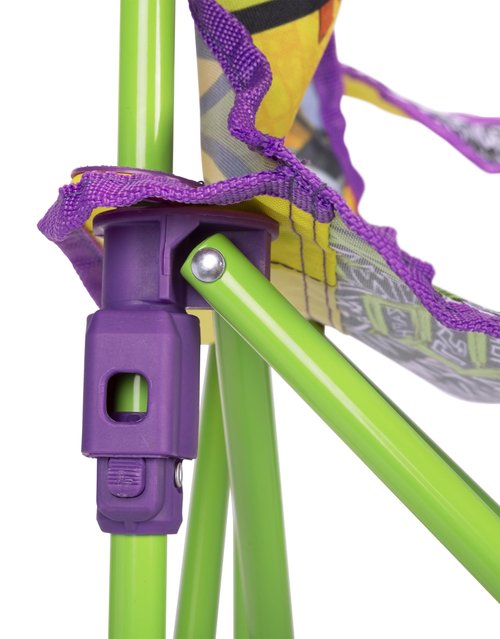 Teenage Mutant Ninja Turtles Foldable Kids Chair – Toddler Camping Chair with Safety Lock, Carry Bag, Indoor/Outdoor Use, Ages 2–3, 60 lb Limit