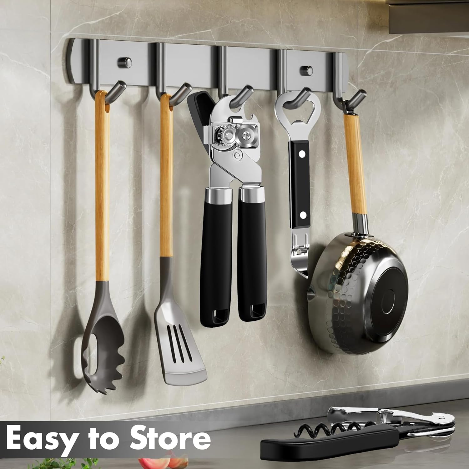 Skiennix Manual Can Opener Set - Heavy Duty Stainless Steel with Smooth Edge & Strong Magnet | 3-Piece Black Kitchen Tool