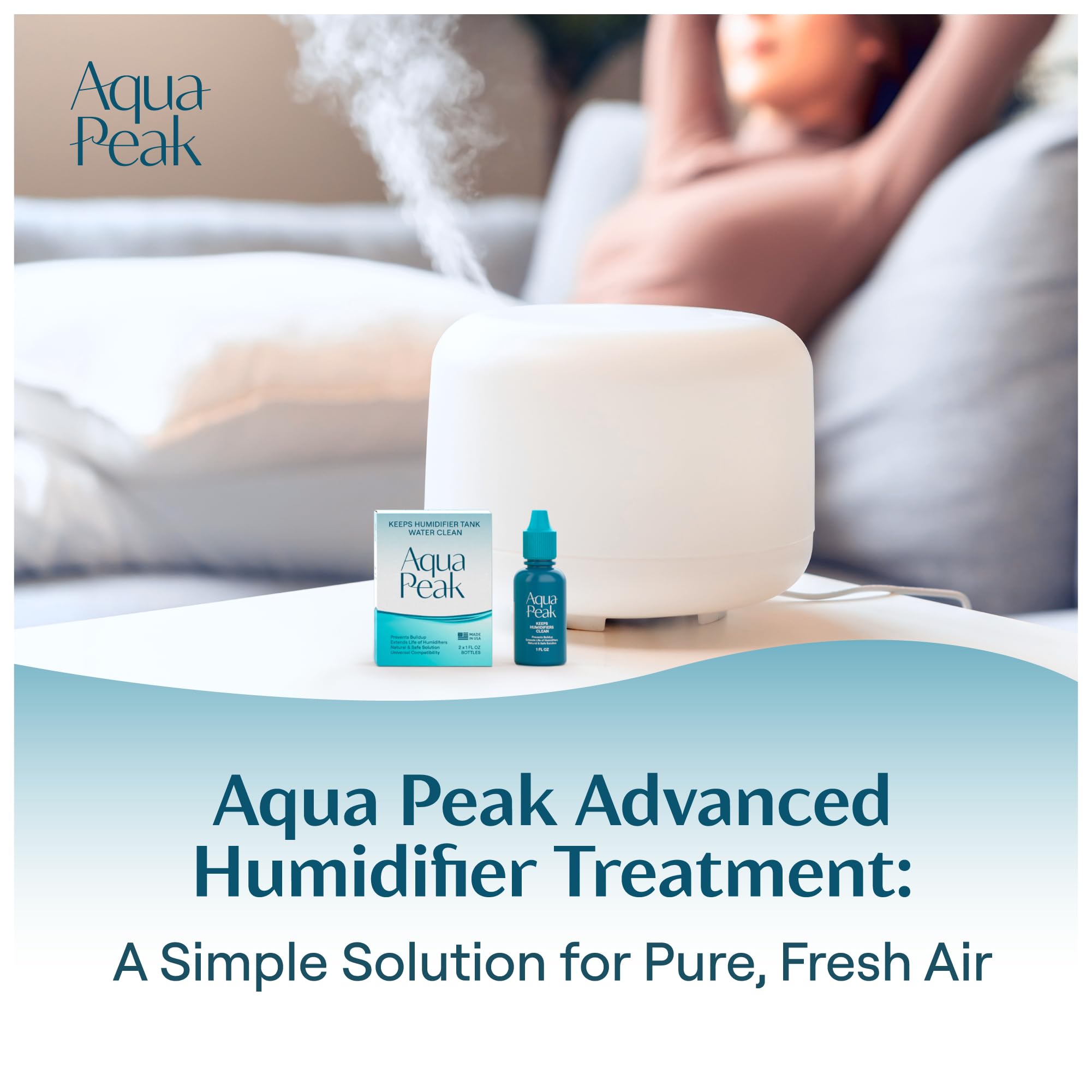 [2-Pack] Humidifier Drops for a Clean Tank - 400+ Uses - Food Grade Humidifier Cleaner - Slows Residue Accumulation and Scaling - Made in USA - Humidifier Water Treatment Cleaning Solution