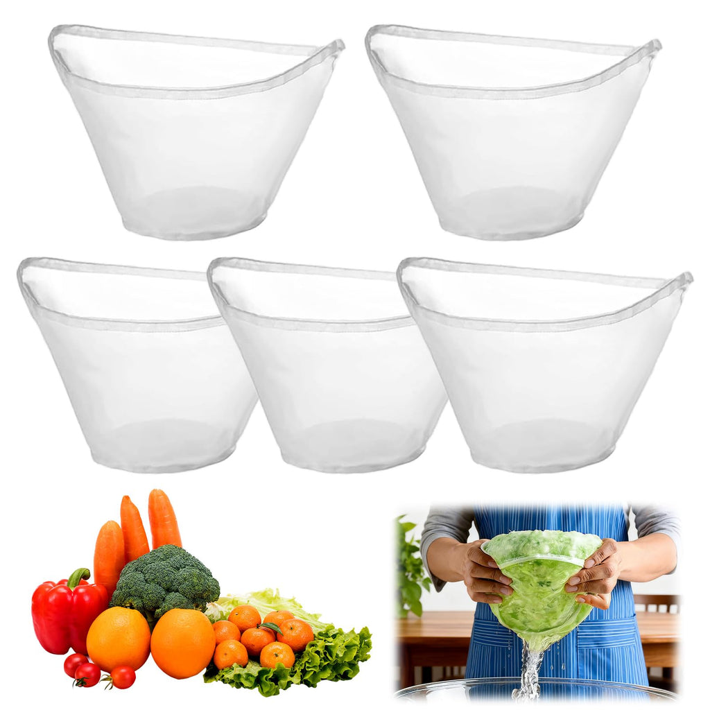 5 PCS Cheese Cloth Bags for Straining Reusable Nylon Fine Mesh Filter Bags Cheesecloth Bag Nut Milk Bag For Nut Milk, Dumpling Fillings, Juice, Cooking and Cheese Making 15 Inch