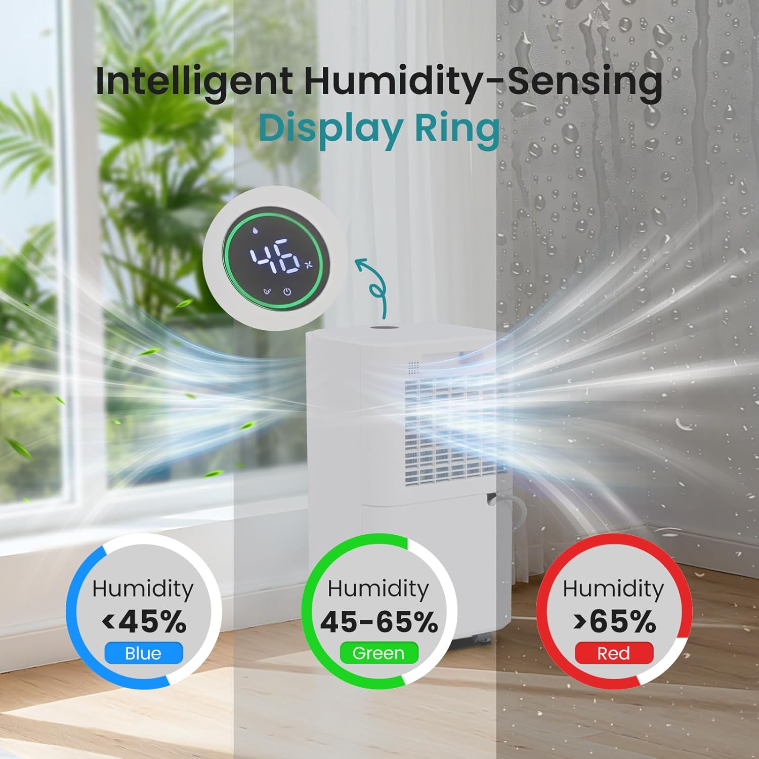 NEWBULIG 30-Pint Dehumidifier - Quiet 38dB Operation | Smart Humidity Control for Home & Basement