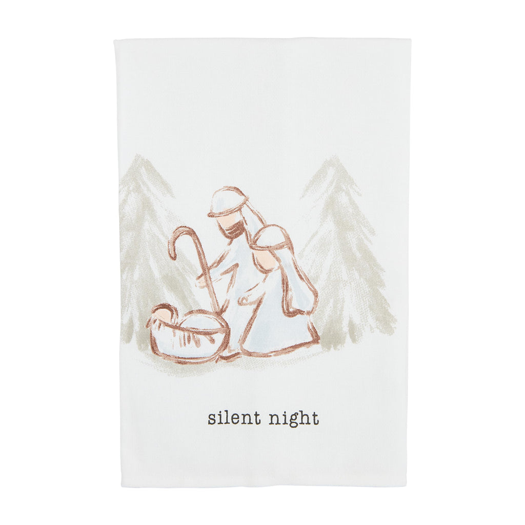 Mud Pie Nativity Cotton Towel, Silent, 26" x 16 1/2"