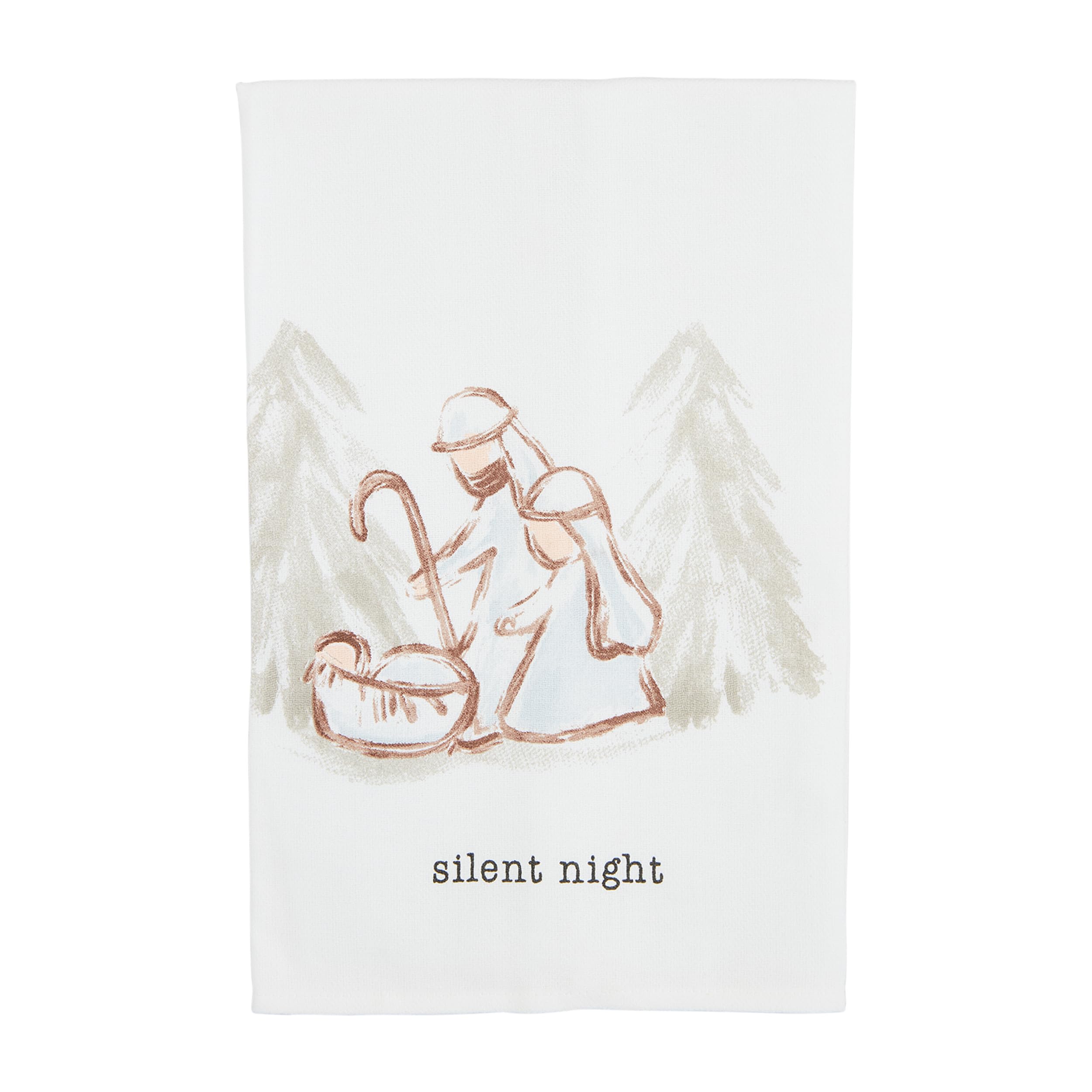 Mud Pie Nativity Cotton Towel, Silent, 26" x 16 1/2"
