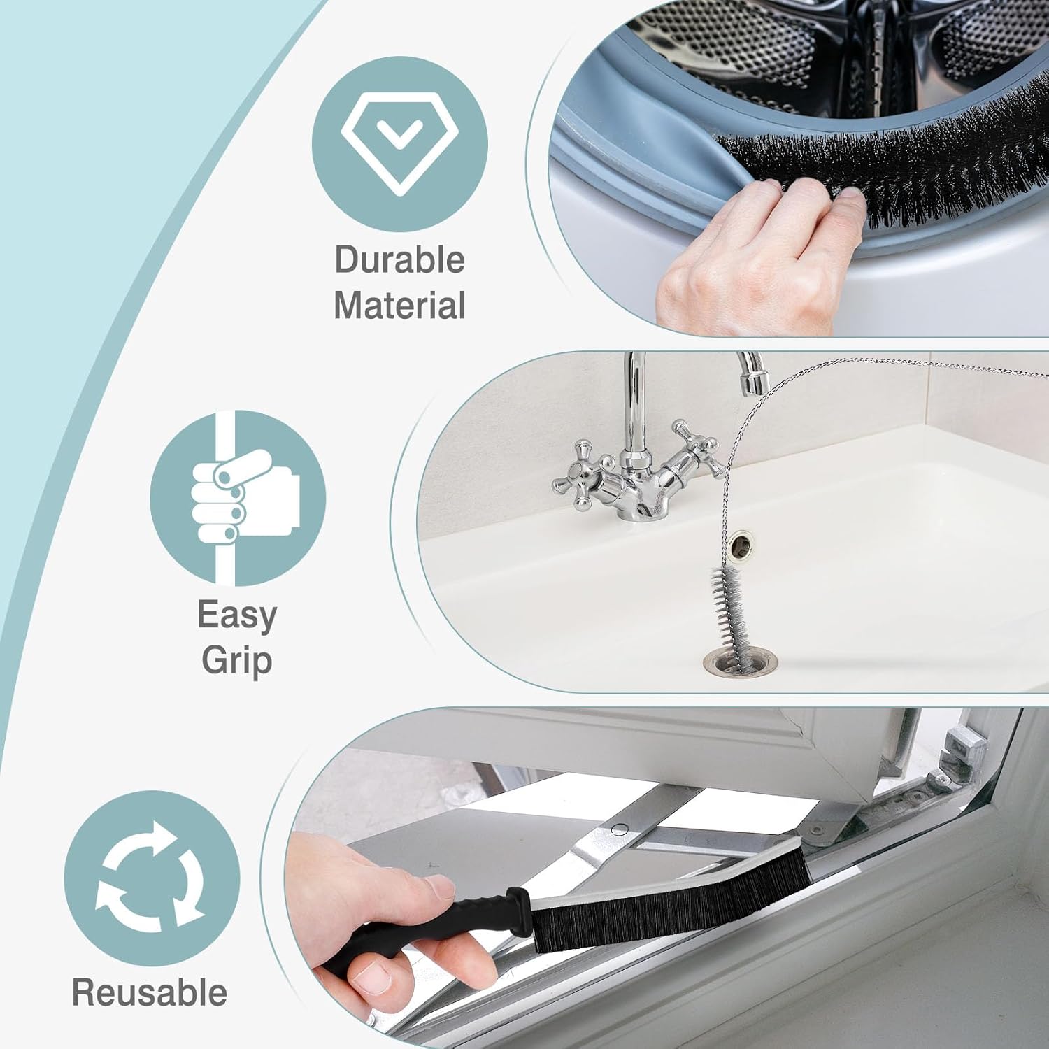 Skiennix Dryer Vent Cleaning Brush - Efficient Duct & Coil Cleaner Tool Set for Home Use