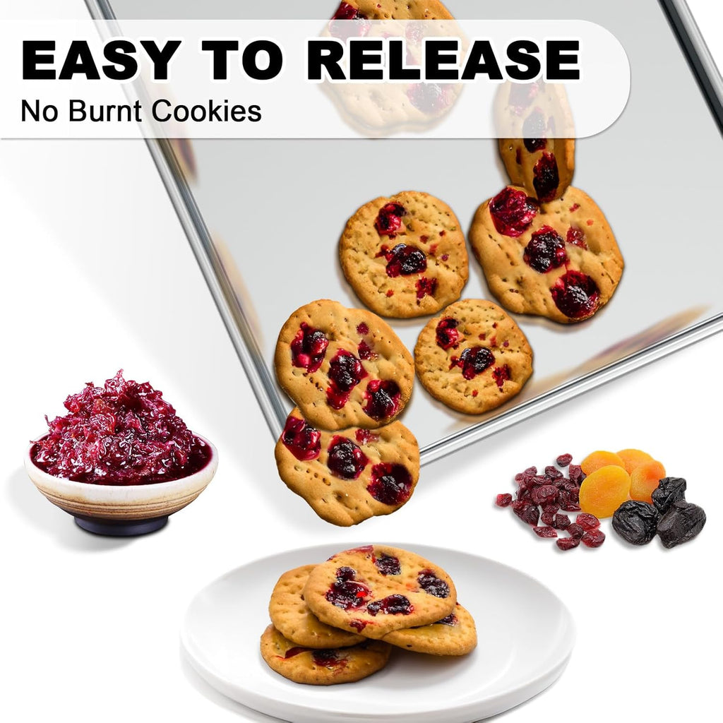 Natural Aluminum Baking Sheet Set by [Brand Name] - 24 Inch Extra Large Nonstick Cookie Trays | Commercial Quality & Warp Resistant