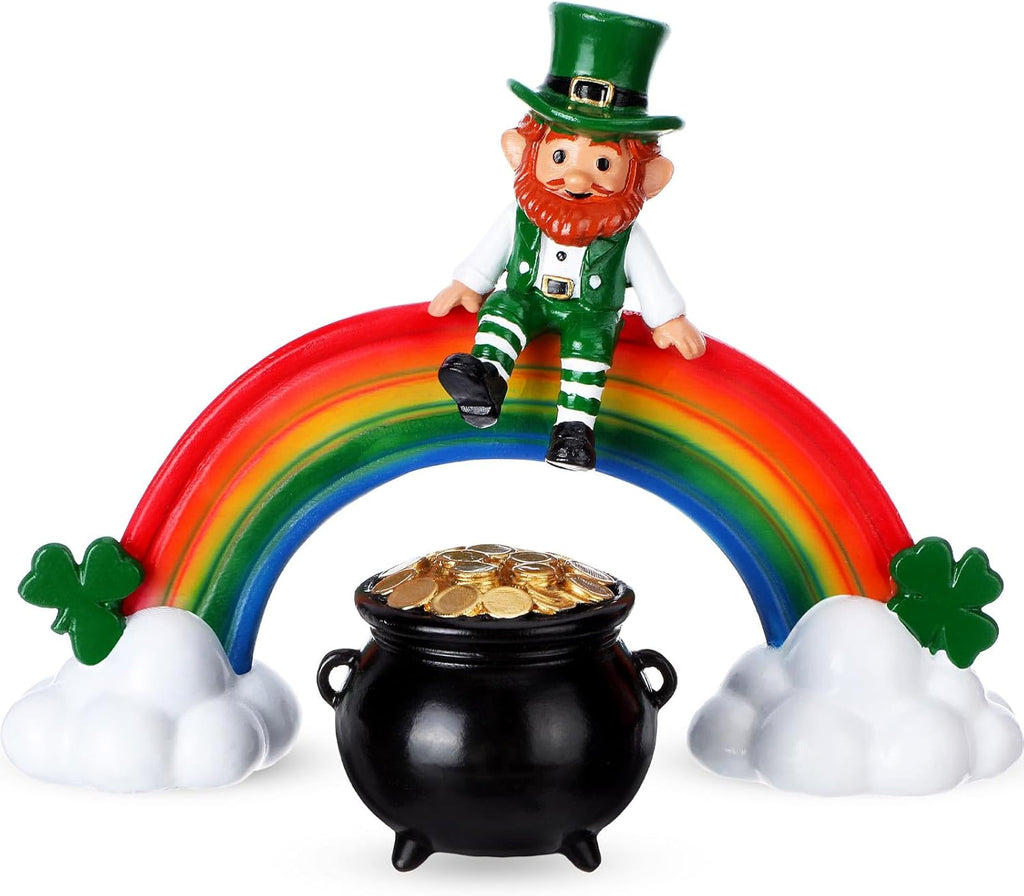 Youyole St. Patrick's Leprechaun Figurine - Festive Resin Decor for Home & Holiday Parties