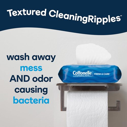 Cottonelle Fresh Feel Flushable Wet Wipes - 8 Flip-Top Packs | 336 Total Wipes for Ultimate Cleanliness