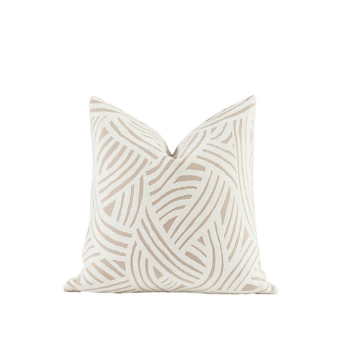 Croker Horse New 20x20'' inches Throw Pillow Cushion Covers - Paradise Beige Color Chenille Jacquard Embroidery Luxury Modern Style Couch Sofa Bed Pillow Cover for Living Room Bedroom