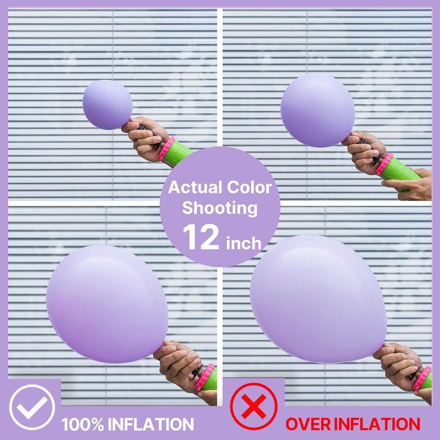 PartyWoo Lavender Balloons - 100pcs Pastel Purple Balloon Arch Kit for Baby Showers & Parties | 5-12 Inch Sizes