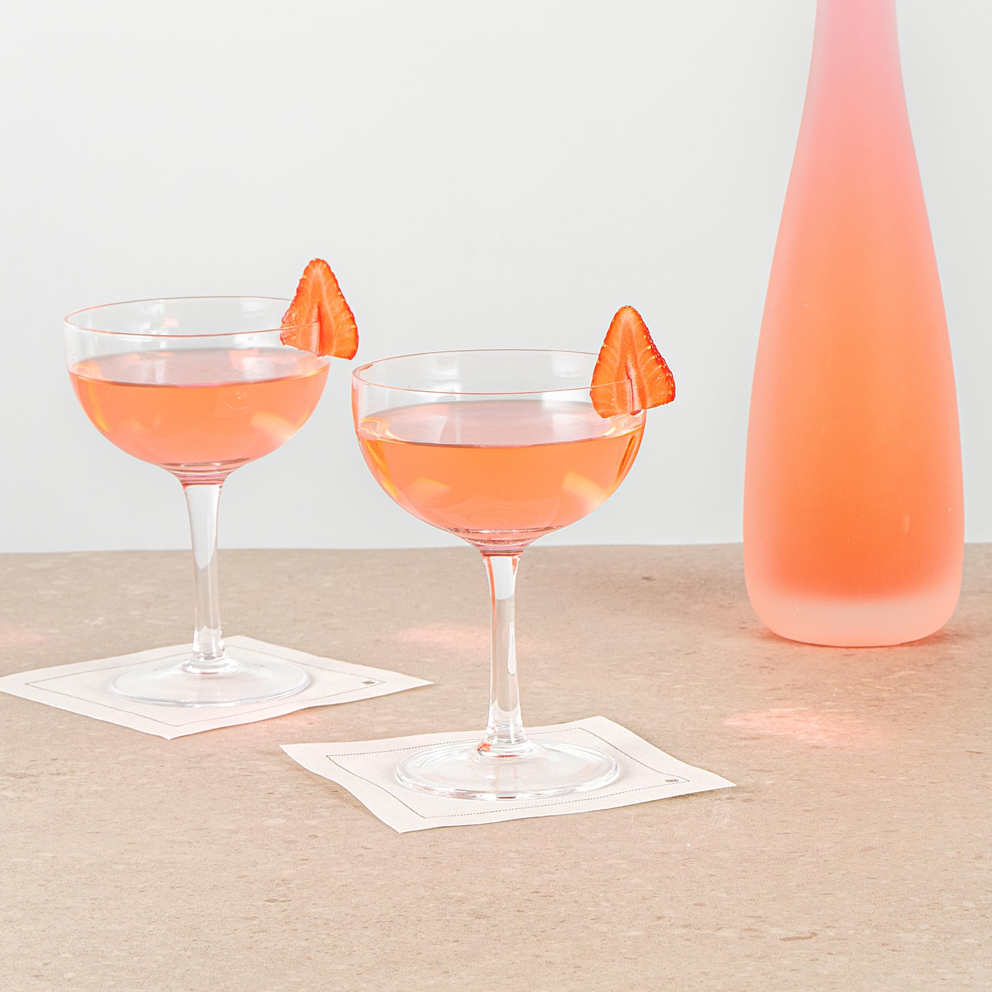 Restaurantware-Vetri 8 Ounce Coupe Glasses, 24 Dishwashable Martini Glasses - No Lead, Long Stemmed, Clear Glass Cocktail Drinkware, For Hosting Parties, Serve Margarita, Cosmopolitan, And More