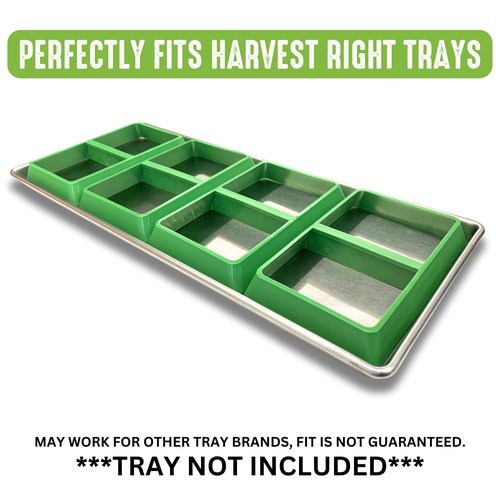 Sophos Survival Tray Dividers for Harvest Right Freeze Dryer Tray (Green, Set of 16 - Fits 4 Medium Trays)