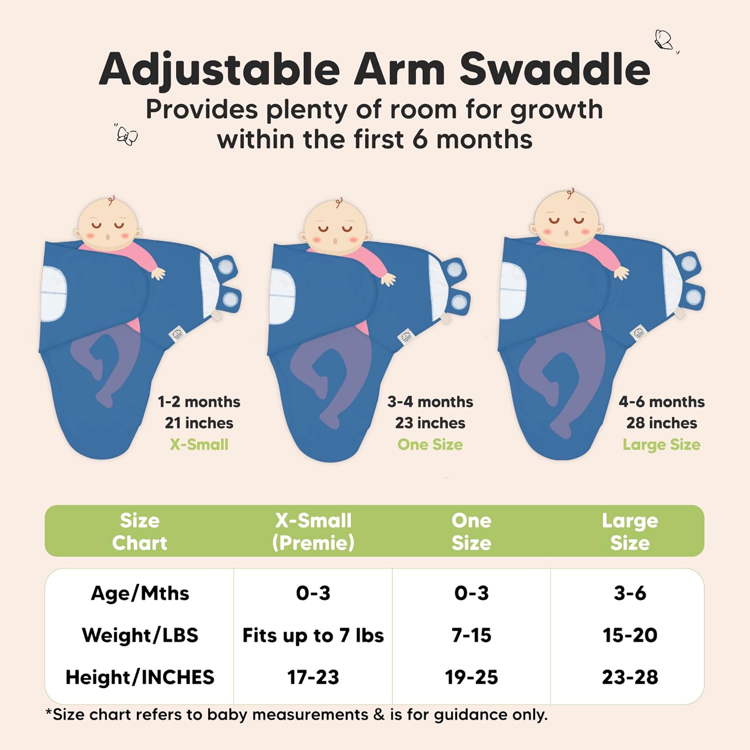 Skiennix Organic Baby Swaddle Sleep Sacks - Soft & Snug for Newborns 0-3 Months | 3-Pack in Frost