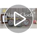 Kids Alarm Clock Green Silent Non-Ticking Learning Clock for School Beginners