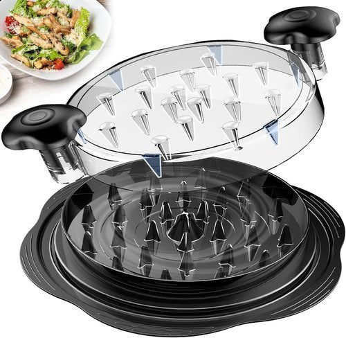 Chicken Shredder Tool - Large BPA-Free Meat Shredder with Anti-Slip Base & Cleaning Brush