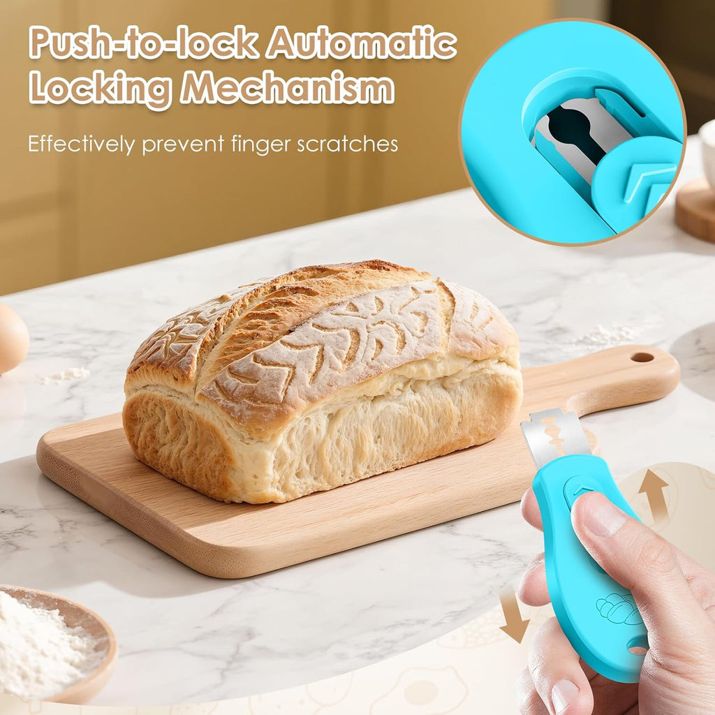 Skiennix Bread Lame - Magnetic Sourdough Scoring Tool with 5 Razor Blades | Perfect for Homemade Bread