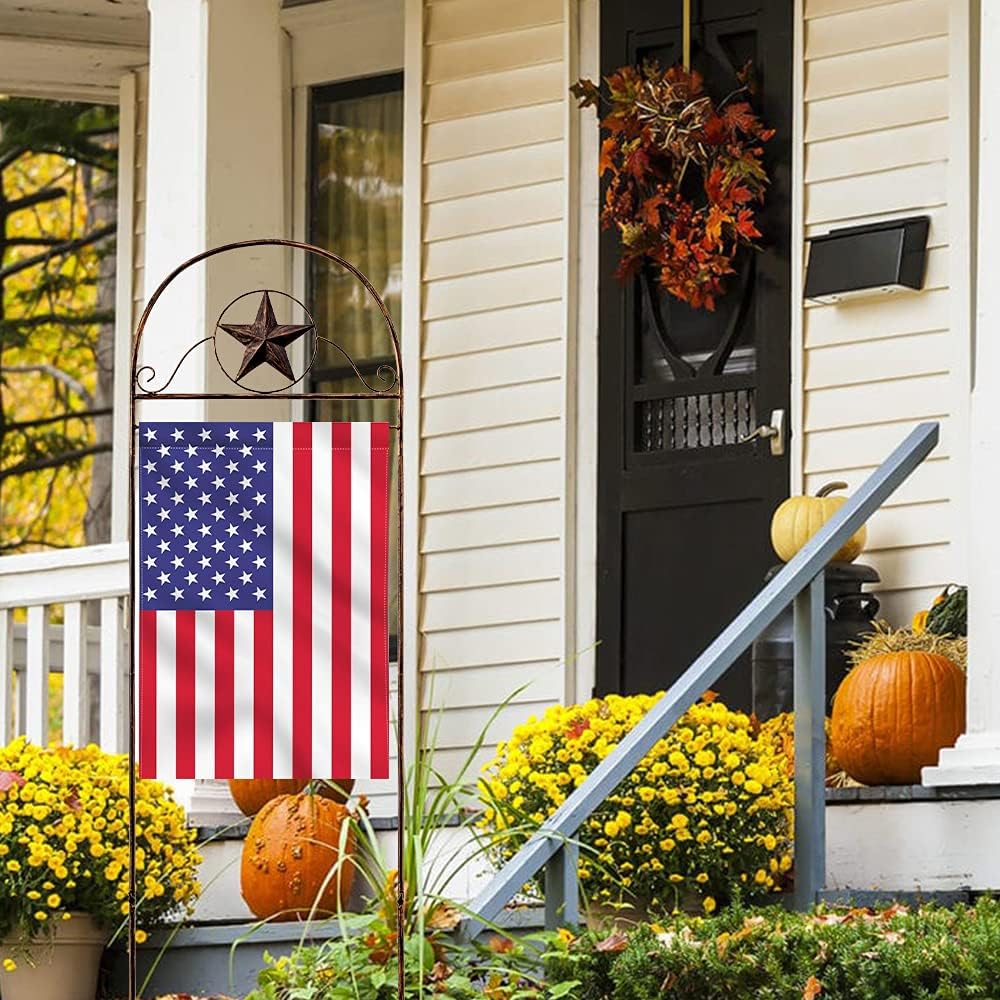 YEAHOME Garden Flag Holder Stand - Weather-Proof Metal Flag Pole for Outdoor Decor | Durable Powder-Coated Design