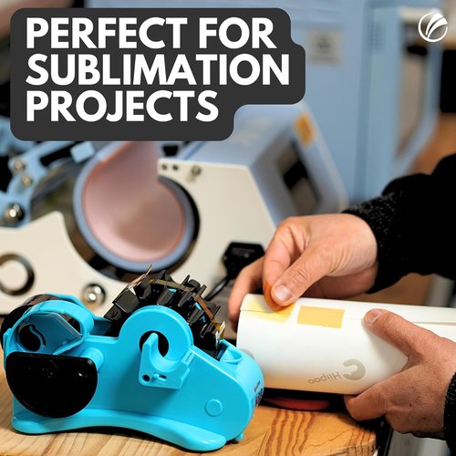 Echomerx Tape Dispenser - Multi-Roll Heat Resistant for Sublimation & Cricut | 1" & 3" Large Core, Blue