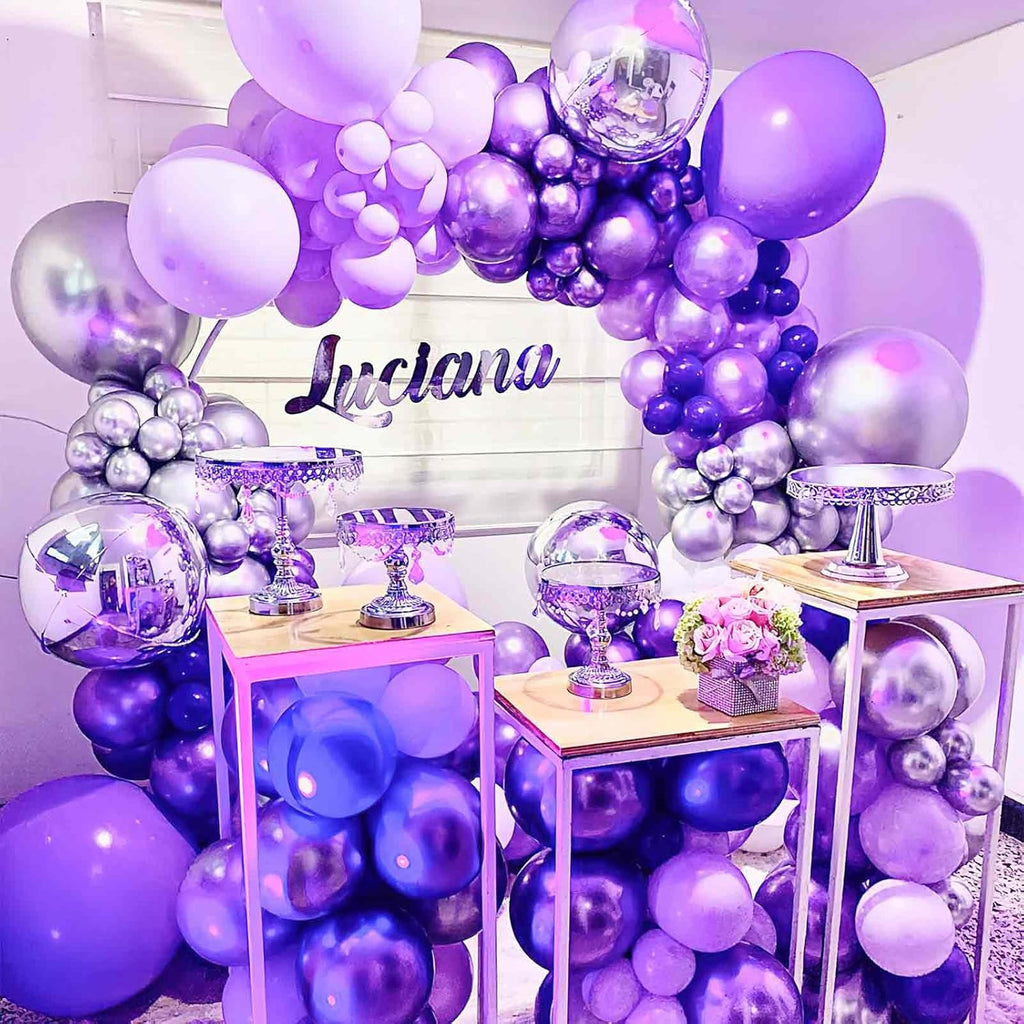 PartyWoo Lavender Balloons - 50 Pcs Mini 5-Inch Light Purple Latex Balloons for Graduation & Baby Showers