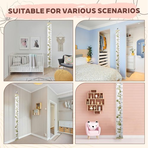 Baby Growth Height Chart with Keepsake Box Hook Pen Set 79 Inches Removable Ruler Measuring Chart Waterproof Canvas Measure Removable Wall Decor for Baby Kids Toddlers
