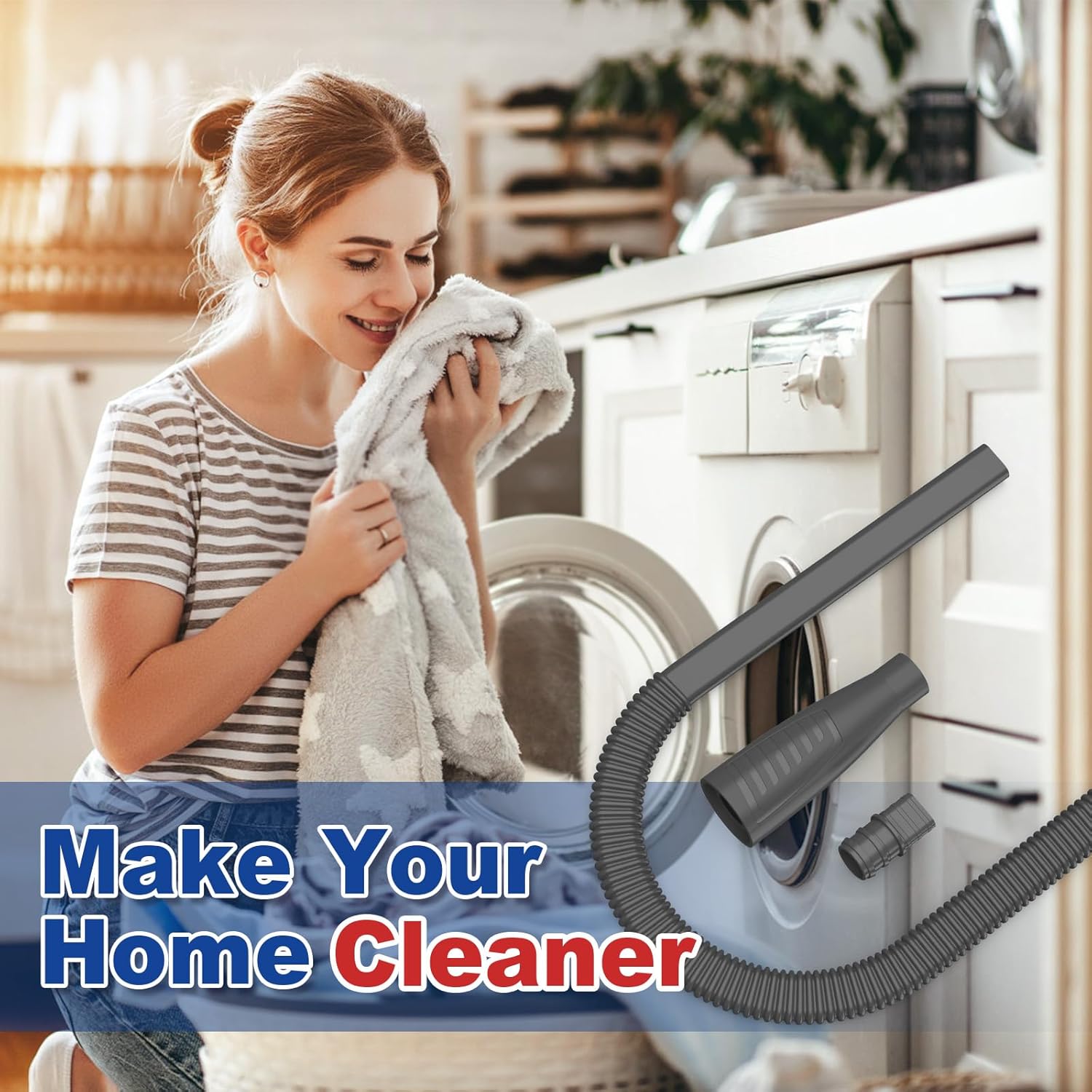 Sealegend Dryer Vent Cleaner Kit - 2 Flexible Lint Brushes & Vacuum Hose Attachments | Black