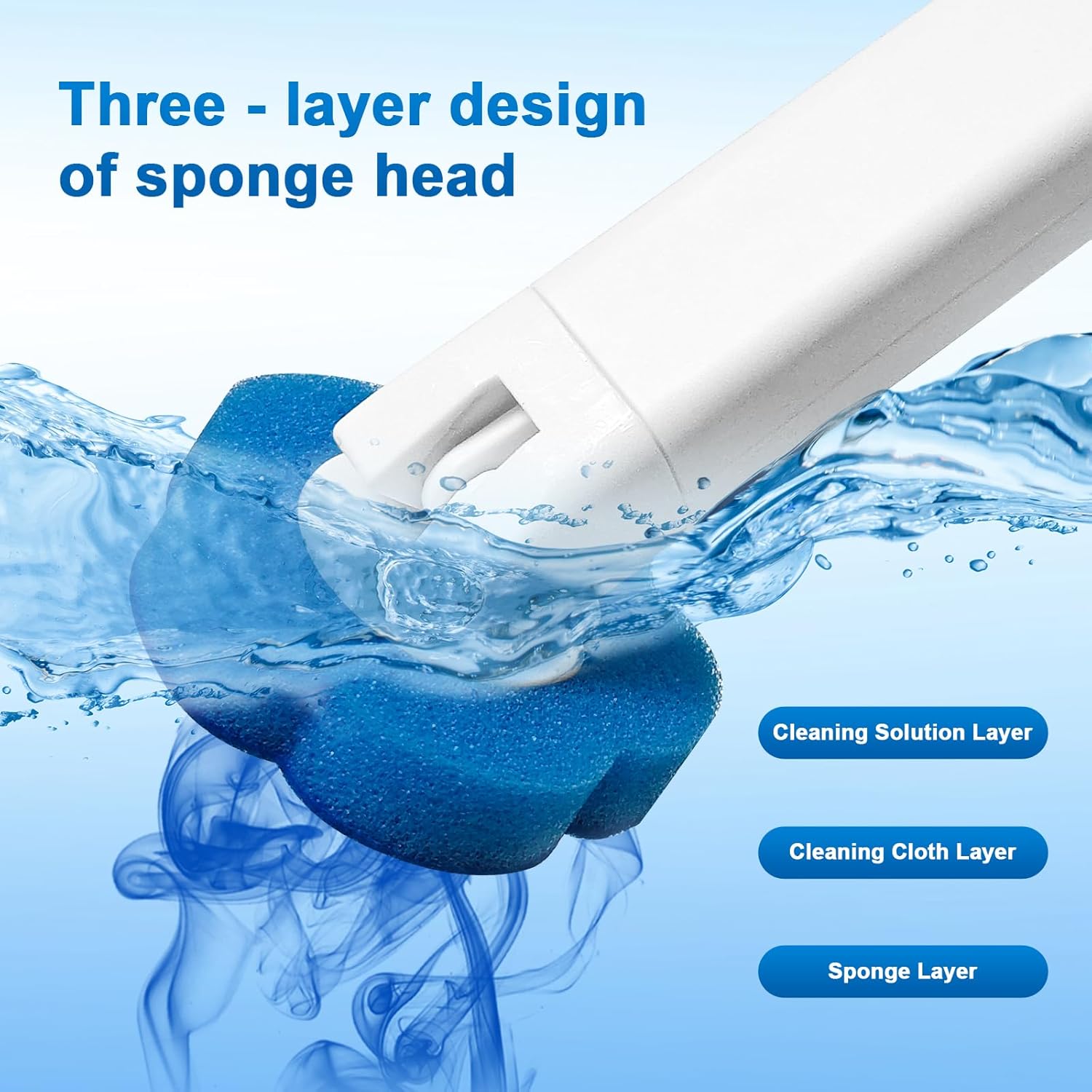 Skiennix Disposable Toilet Brush - 48 Refills Included | Wall-Mounted Holder for Deep Cleaning (White)