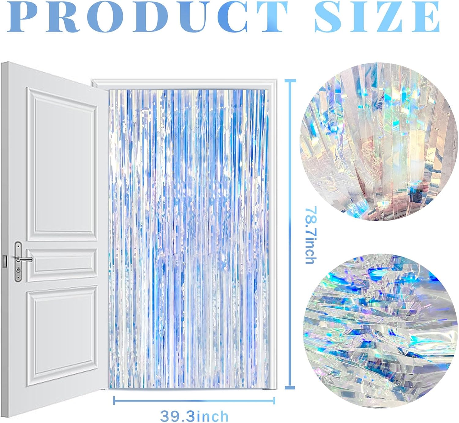 Skiennix Iridescent Tinsel Curtain Backdrop - 10 Pack for Birthday & Graduation Parties | Pink Theme