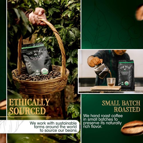The Bean Organic Coffee Company Il Espresso, Classic Dark Roast, Whole Bean Coffee, 5-Pound Bag