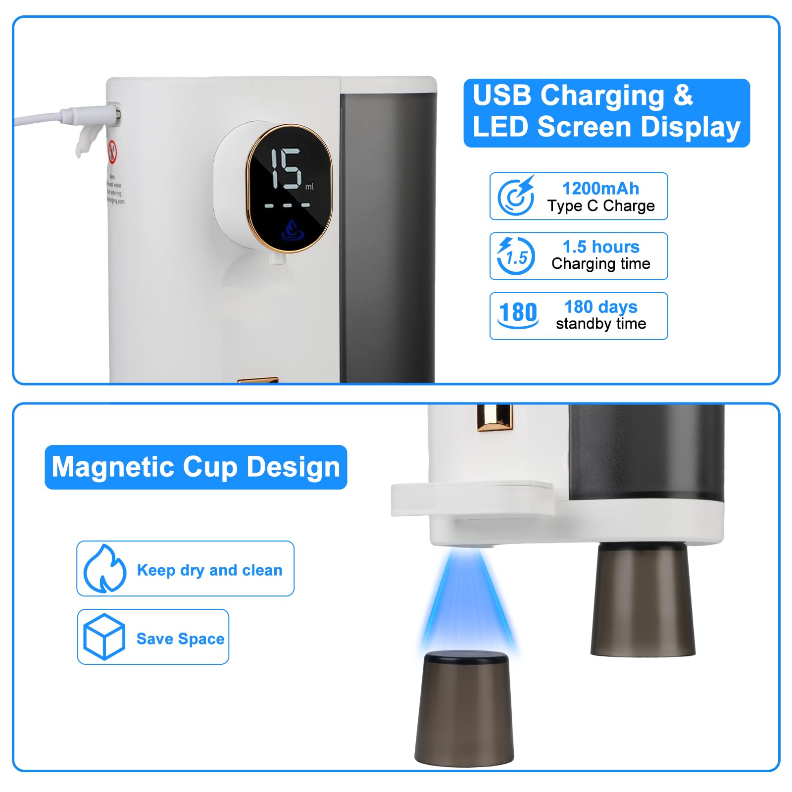Automatic Mouthwash Dispenser for Bathroom (20.3 oz)