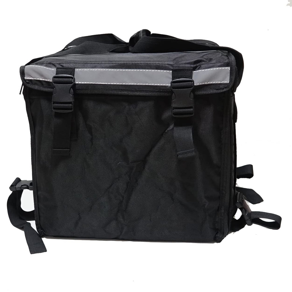 Packir PK-64B: Big Pizza/Food Delivery Bag for Motorcycle or Bicycle, 16"x16"x16", with Metal Rack for Motorcycle Use