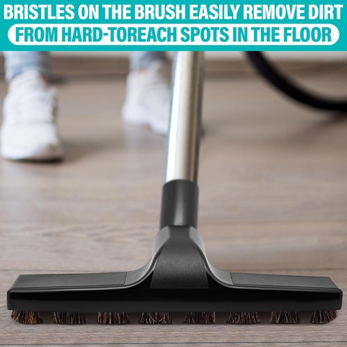 Horsehair Vacuum Brush Attachment - 1 1/4 Vacuum Floor Brush Attachment for Hardwood Floors with Soft Bristles - Gentle Cleaning | Rotates 360° | Ideal for Wood, Tile, and Smooth Surfaces