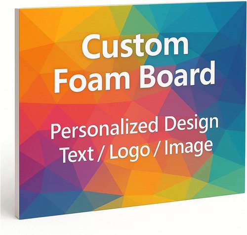 Custom Foam Boards - 3/16" Thick Personalized Poster Boards for Text, Logos & Images - Ideal for Presentations & Event Signs
