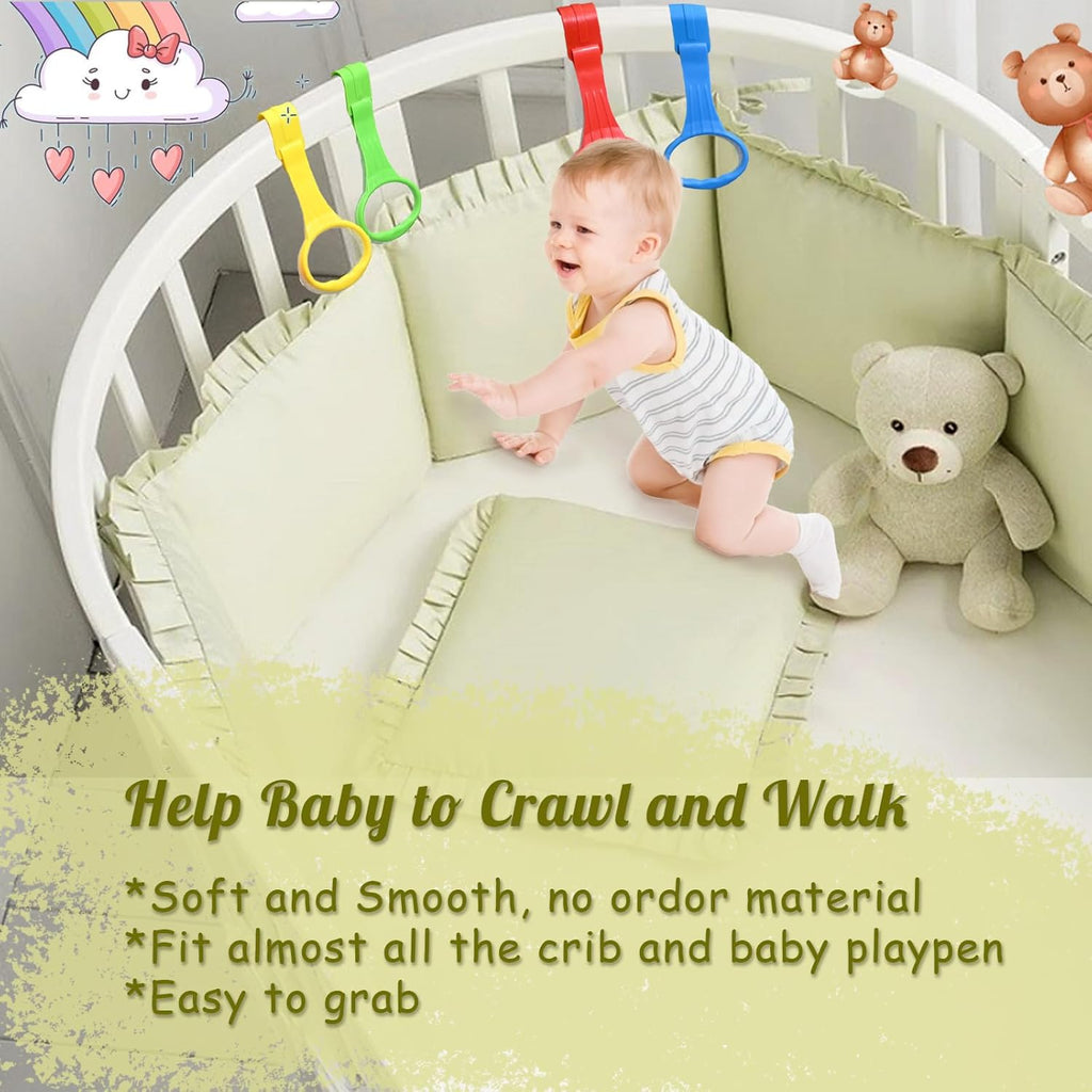 Skiennix Baby Pull Up Ring | Learn to Walk Assist for Playpen or Crib - 4 Color Options Available
