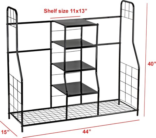 Home-it Golf Organizer - Extra Large Dual Storage Rack for Bags, Clubs, Balls & Accessories | Ideal for Garage & Basement