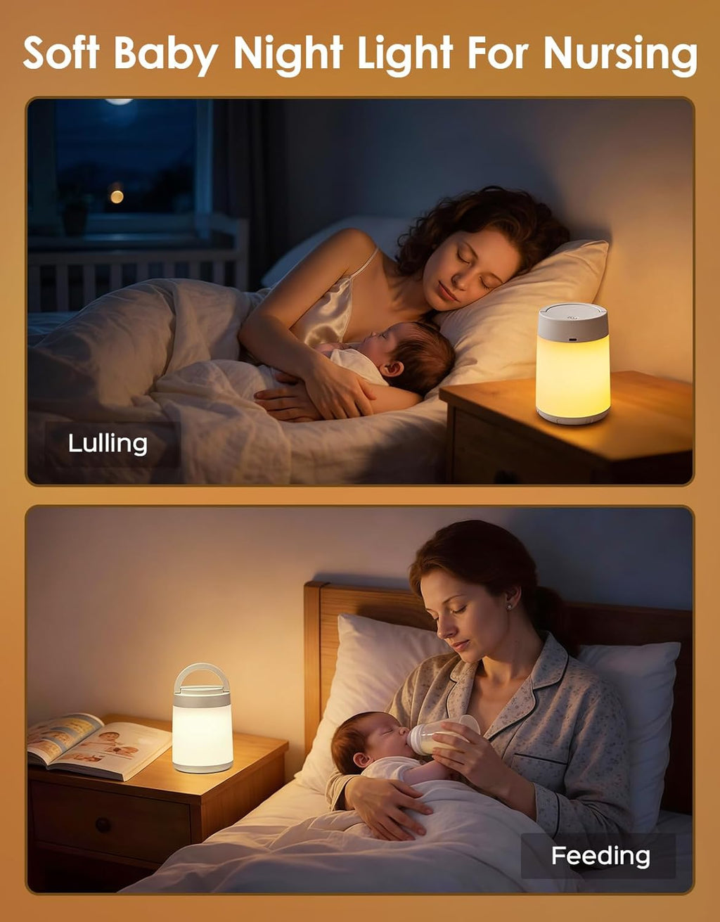 One Fire Night Light - Portable Kids Night Light with 10 Colors & Remote Control | Rechargeable Touch Lamp