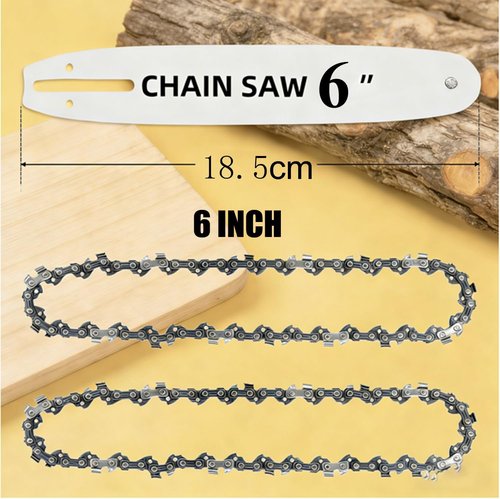 Chainsaw Chain - 6-Inch Replacement for Mini Cordless Electric Chainsaws | 1/4" LP Pitch, .043" Gauge, 37 Drive Links