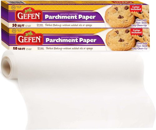 Gefen Genuine Parchment Baking Paper - Non-Stick & Oven Safe | 12"x50' Roll for Oil-Free Baking