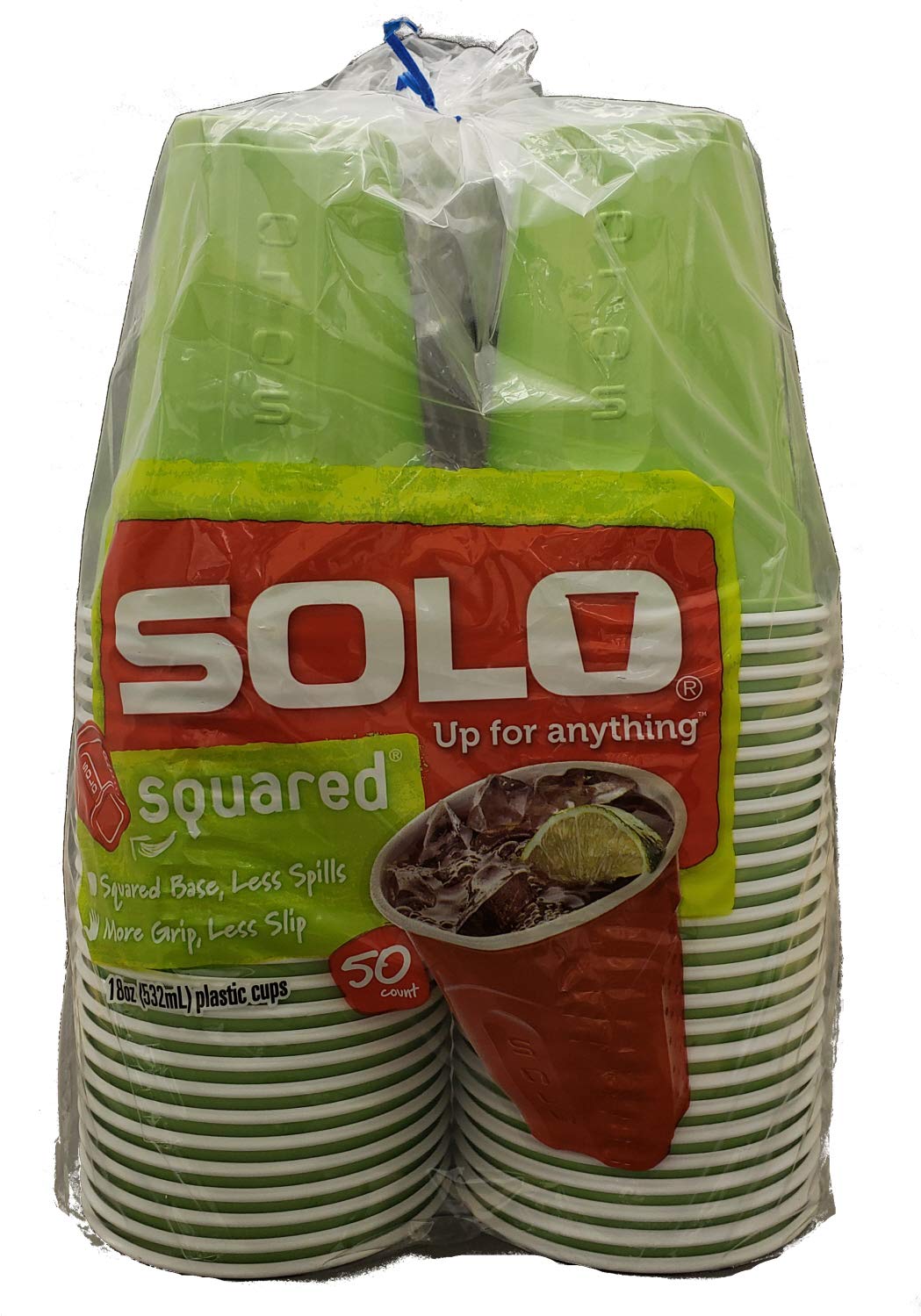 Solo Squared Party Cups, 18 Ounce, Living Coral, 50 Cups (Like Orange)